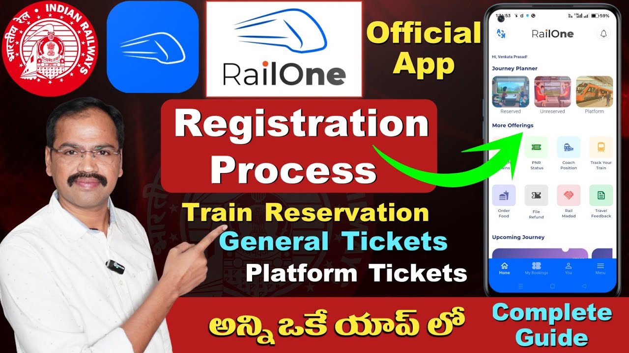 RailOne App Login & Registration | RailOne App Full Review in Telugu | How to use RailOne App
