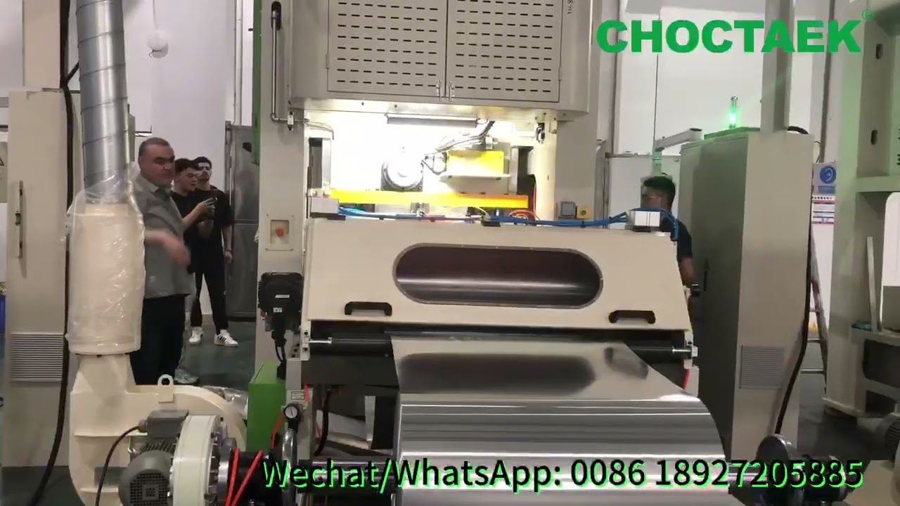 Customer inspect 80T aluminum foil container making machine in CHOCTAEK