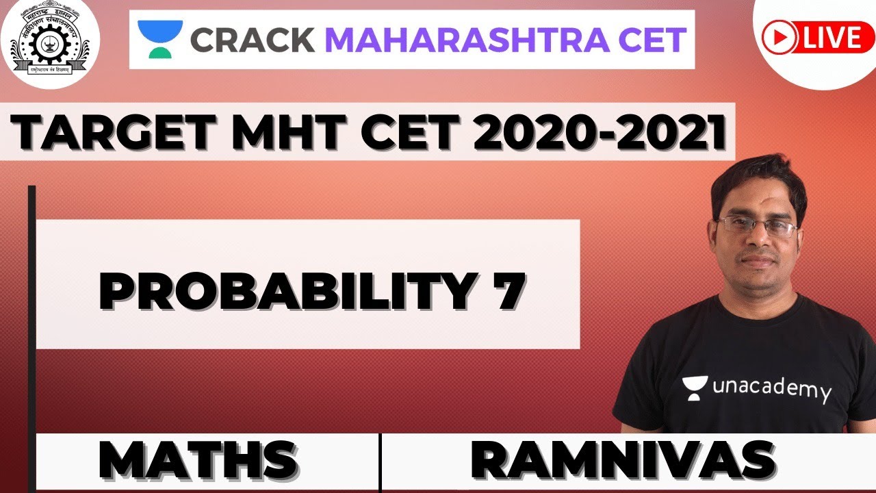 Probability | Part-07 | Maths | Target MHT CET 2020-21 | Ramnivas