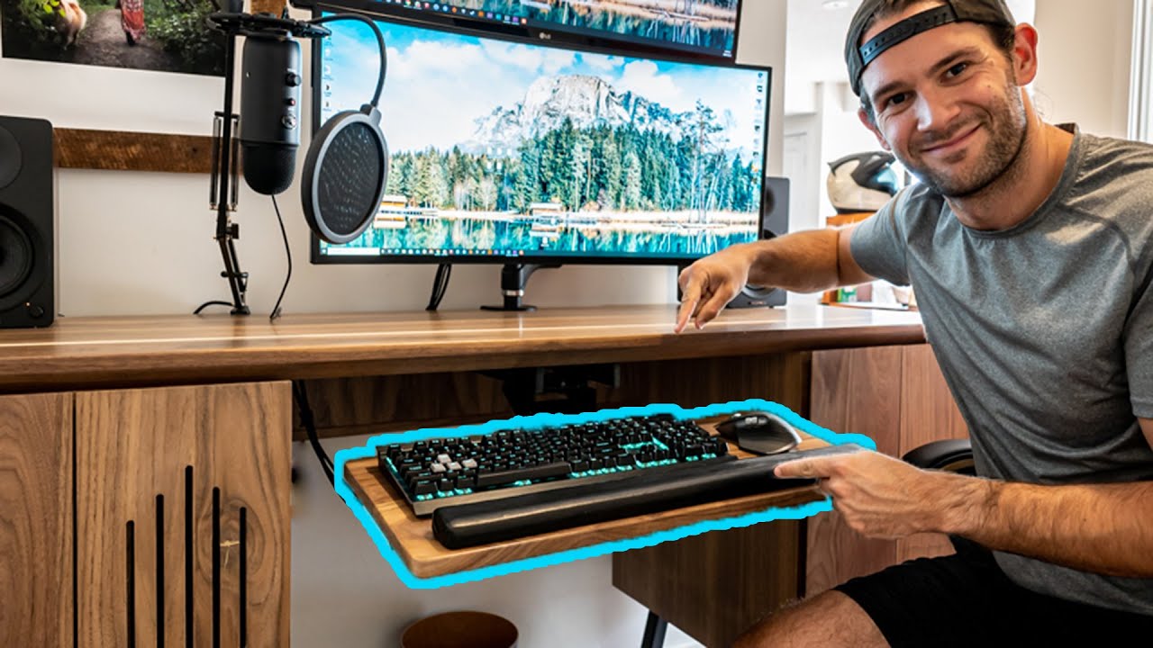 Fixing the worst part of my DIY Dream Desk - Custom Walnut Keyboard Tray Build