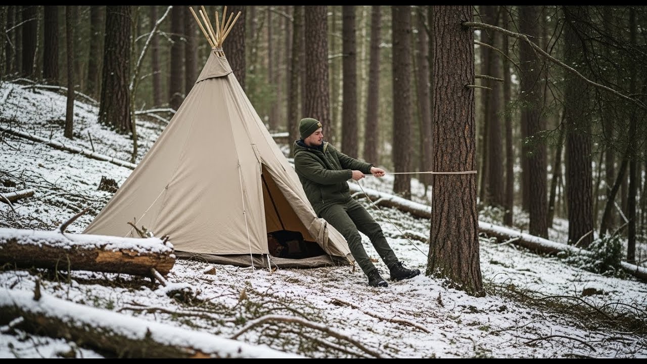 Winter Survival Test | Bushcraft Shelter in &minus;86&deg;C Cold