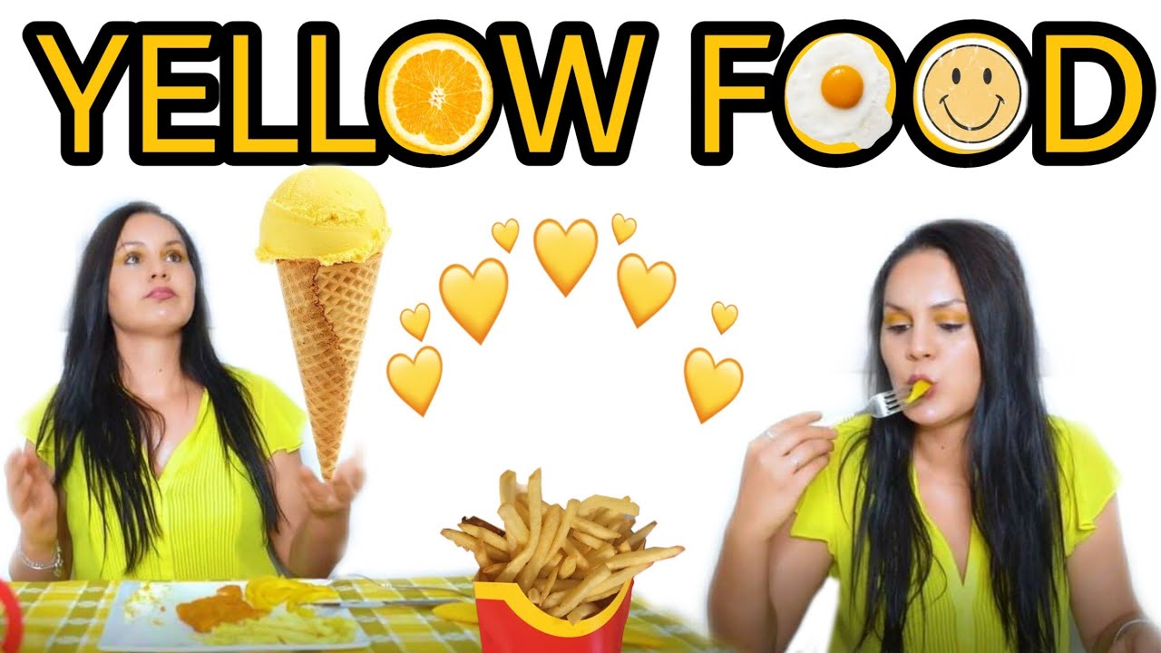 I ONLY ATE YELLOW FOOD FOR 24 HOURS CHALLENGE | HA USHQIM TE VERDHE GJITHE DITEN