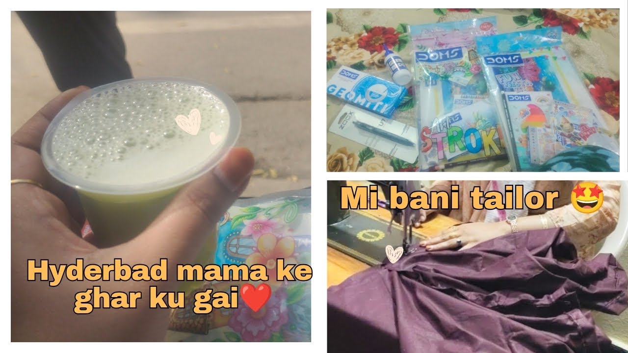 Hyderabad Mama ke ghar ku gai ❤️ | Mai bani tailor | bachon ko gists psnd aai 😊
