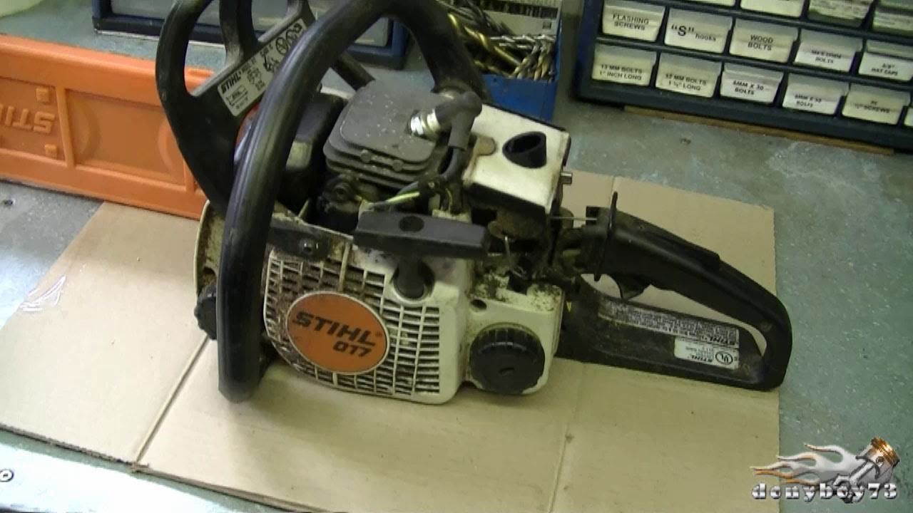 HOW TO - Carburetor & Fuel Line Repair on STIHL 017, MS170, 018, M180 Chainsaw Part 1/3