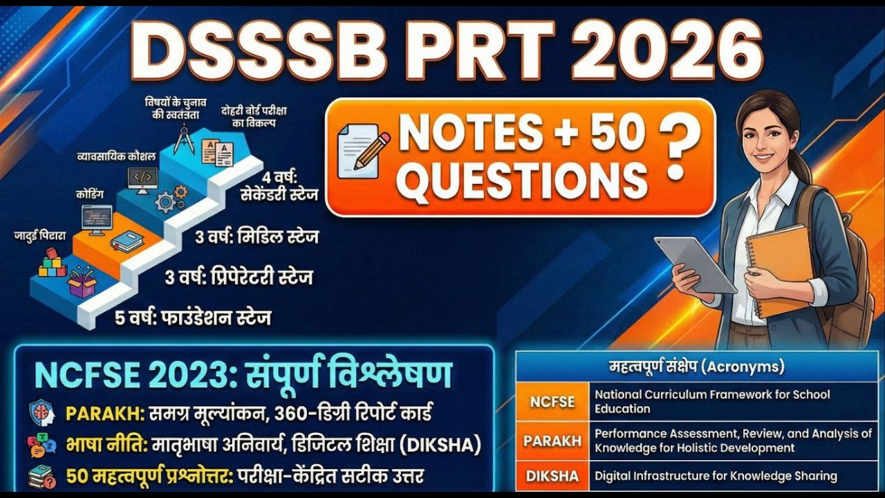 NCFSE 2023 Complete Notes + 50 Important Questions | DSSSB PRT 2026 Preparation
