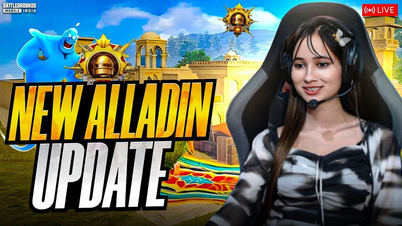 BGMI NEW GENIE🧞 UPDATE IS HERE😍PLAYING ALADIN UPDATE LIVE🥳 |#bgmilive #girlgamer #pubgmobile
