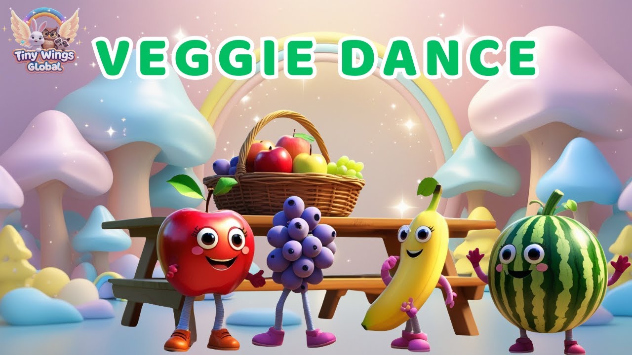 The Green Veggie Dance | Fun Veggie Song & Healthy Eating for Kids | Tiny Wings Global