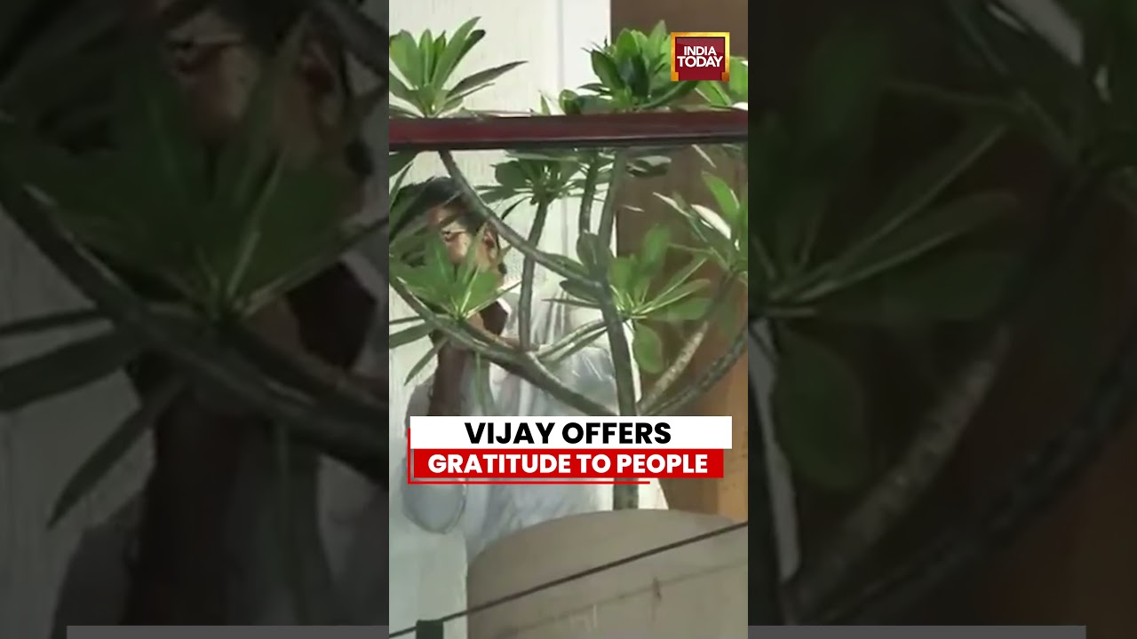 Vijay Greets Supporters Outside Parents&rsquo; House in Chennai | TVK | Tamil Nadu Elections | Thalapathy