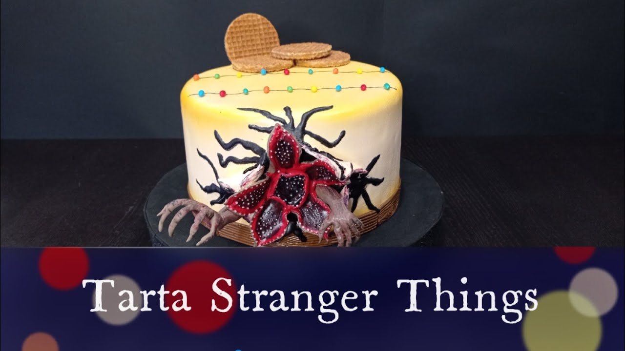 Tarta de Stranger Things: tarta con demogorgon. Stranger Things cake, demogorgon #strangerthings