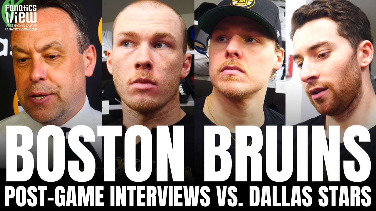 Morgan Geekie, Jeremy Swayman, Hampus Lindholm & Marco Sturm Respond to Boston STRUGGLES vs. Dallas