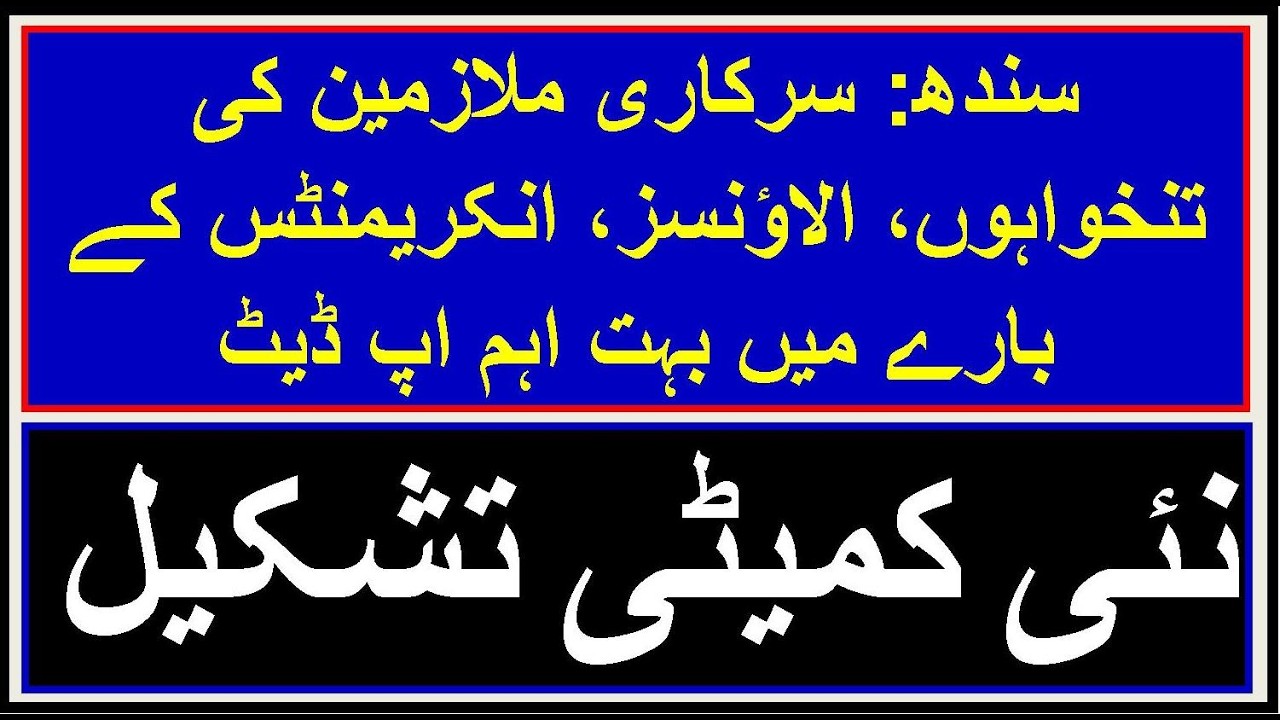 Sindh Education Department Salaries | Allowances | Committee | RS Fast Info