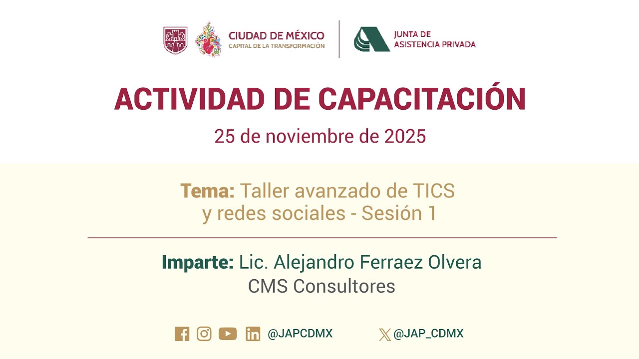 Taller avanzado de TICS y redes sociales - Sesión 1