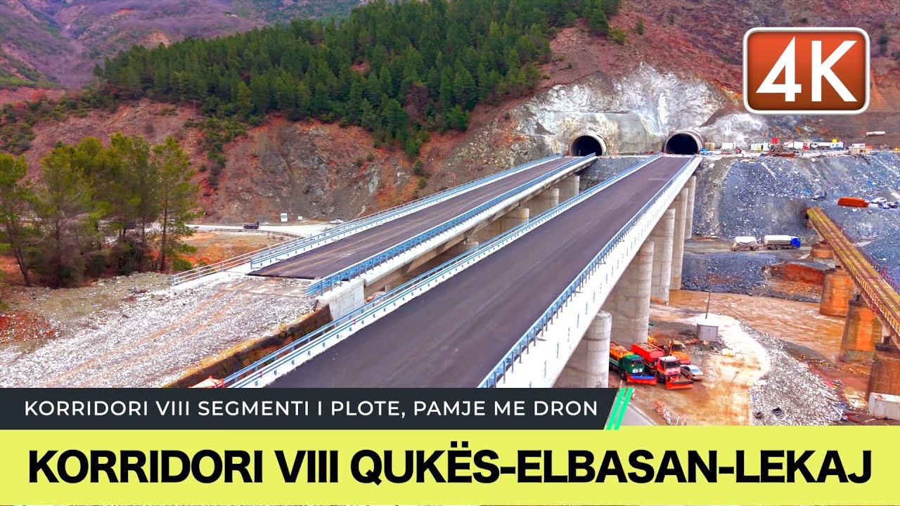 KORRIDORI VIII - SEGMENTI I PLOTË, QUKËS-ELBASAN-LEKAJ, PAMJE ME DRON, JANAR 2026