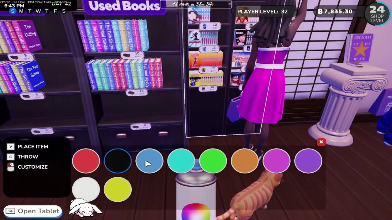 Bookshop Simulator Day 10: Expanded our Store
