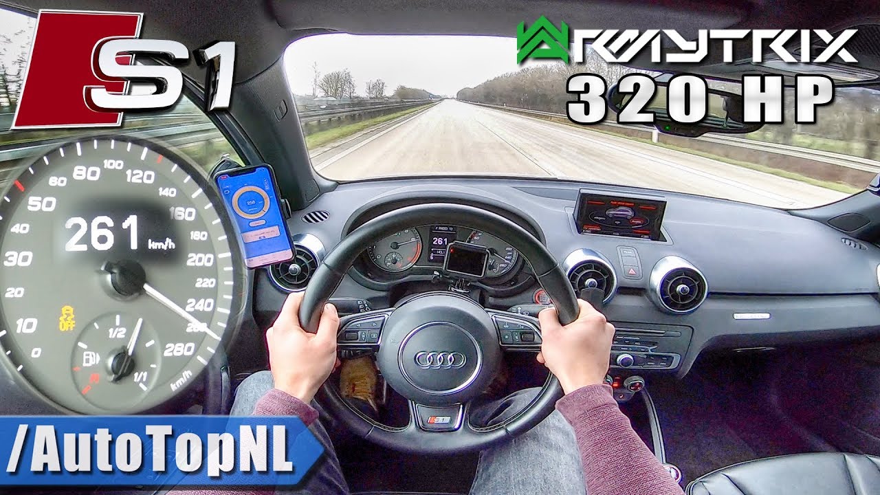 AUDI S1 320HP AUTOBAHN POV 261km/h TOP SPEED by AutoTopNL