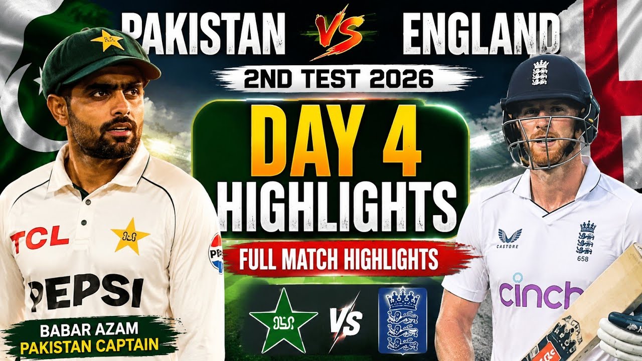 Pakistan vs England 2nd Test Day 4 Highlights 2026 | PAK vs ENG Day 4 Full Highlights 