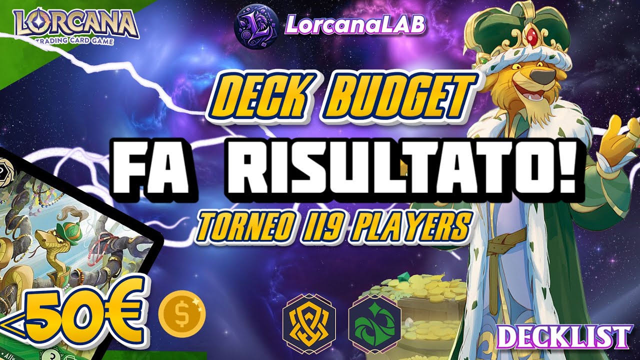 5th POSTO AMBER GREEN DISCARD DECK BUDGET!#lorcana #lorcanalab #ita #tier #competitive #decklist
