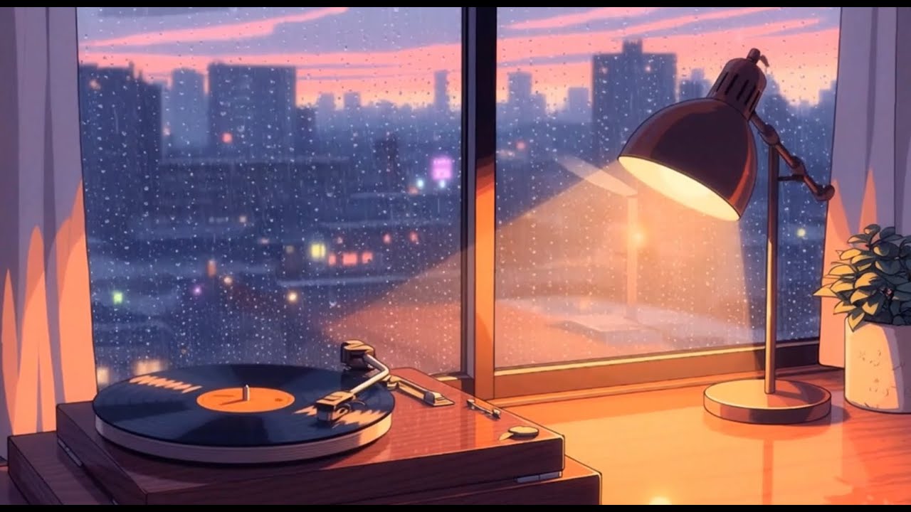 ☔ Rainy Evening Lofi 🌆 Chill Beats for Study, Relax & Sleep | Cozy Apartment Vibes