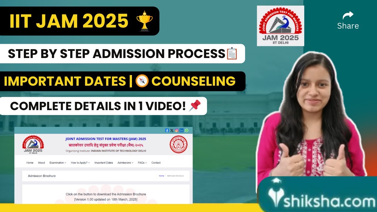 IIT JAM 2025 Counselling & Admission Process | Registration, Dates, Seat Allotment
