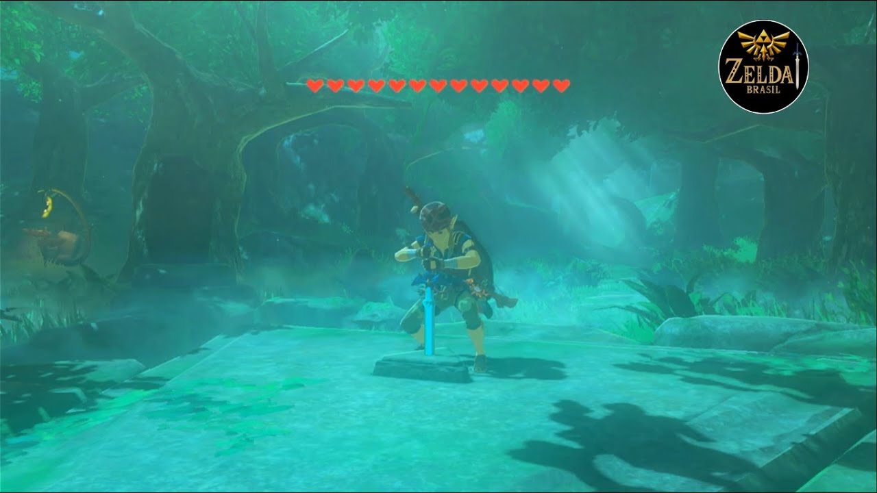 A floresta Korok e a Espada do herói (Espada Mestra - Master Sword) - Zelda: Breath of the Wild -