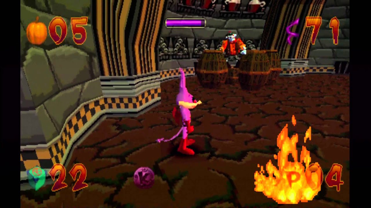 Jersey Devil (PS1) Gameplay Part 5 (Cemetery - The Crypt)