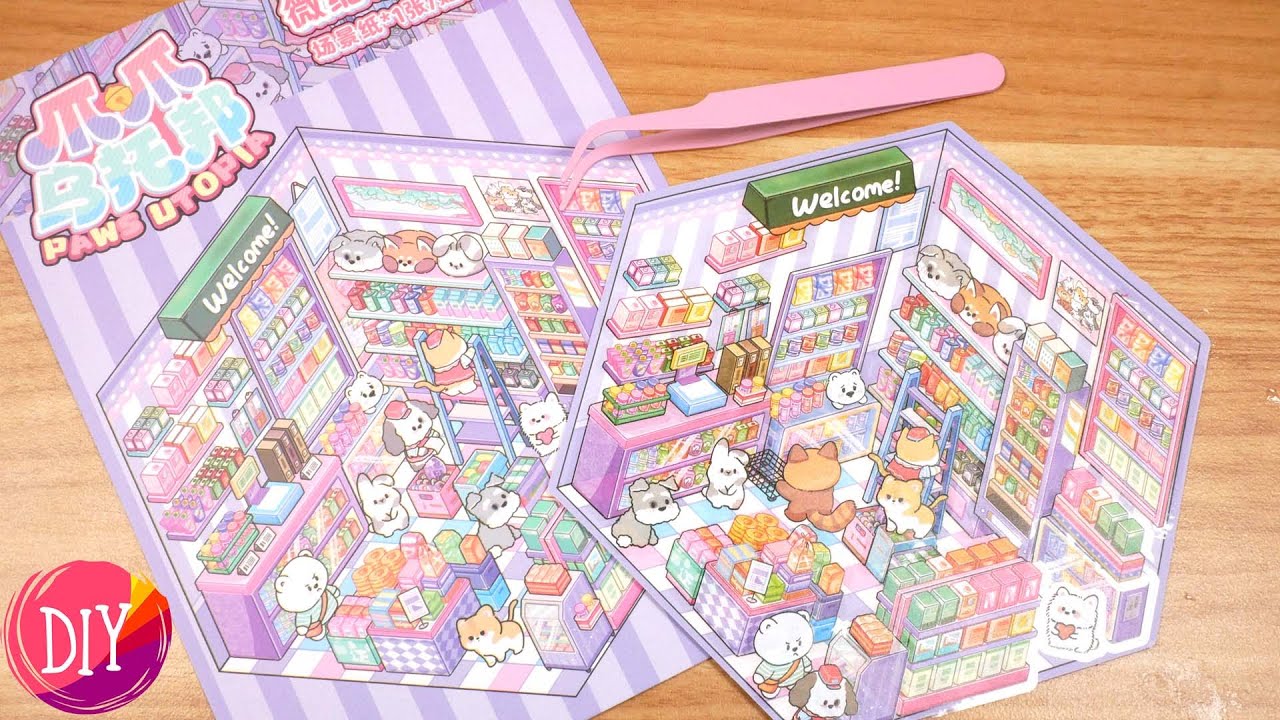 Miniatur Scenen Sticker | Kawaii Sticker Häuser im Test | Super niedliche DIY Idee