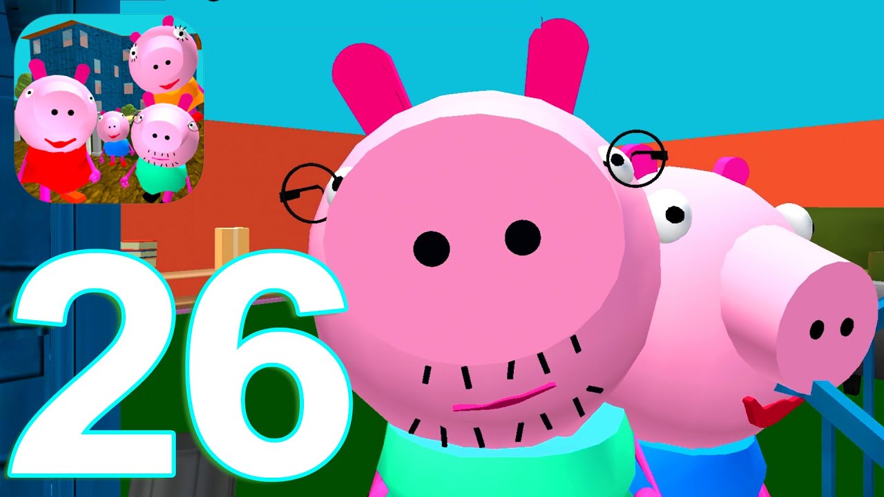 Piggy Neighbor family escape obby house 3D Gameplay Walkthrough Part 26 Level 18 (IOS/Android)