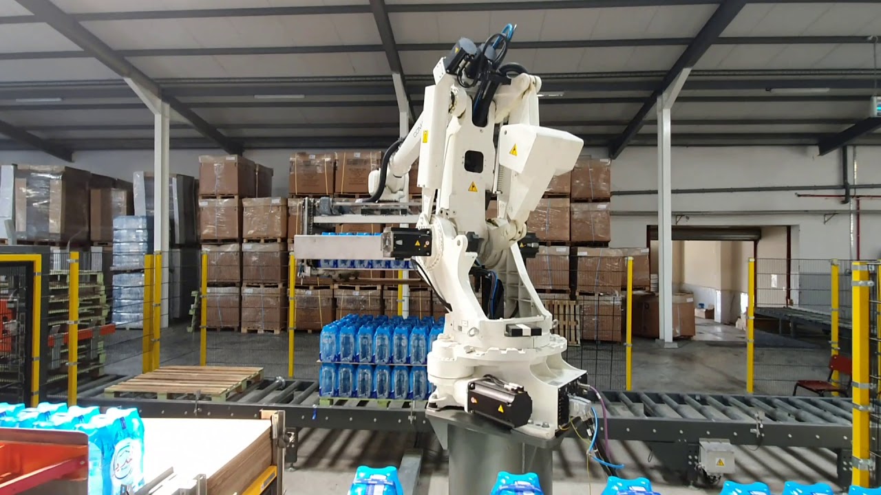 TES Automation - Robotized water palletizing line in Algeria