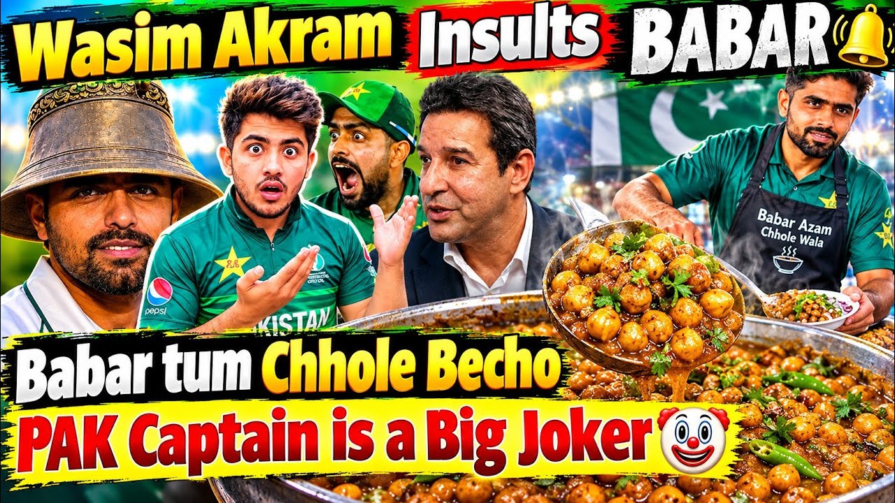 Oh no🤯 Wasim akram Insults Babar azam on National TV | Says BABAR is a Joker not a Captain 