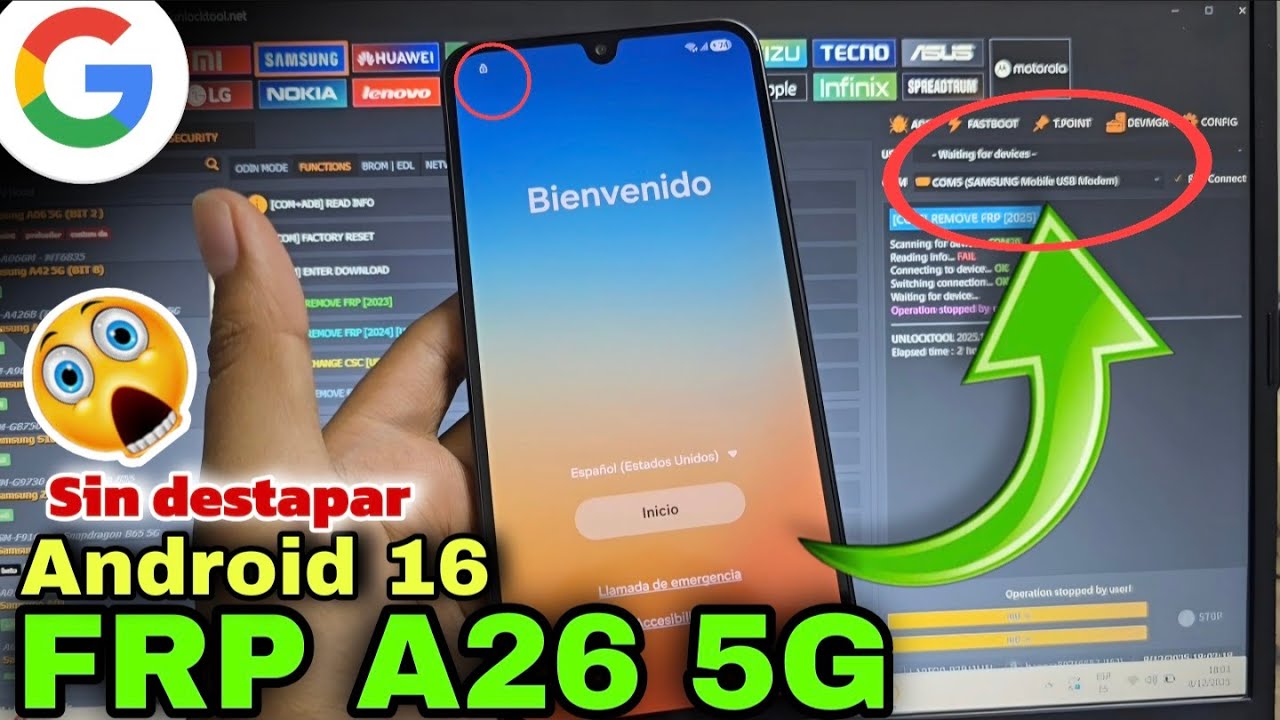 Eliminar Cuenta GOOGLE a SAMSUNG A25 5g - Con Unlock tool Full Bit
