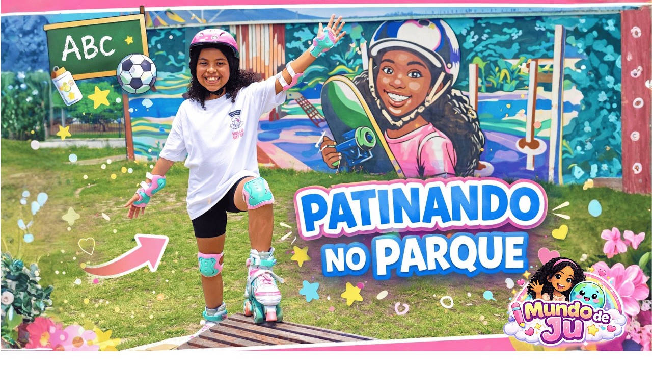 🌳 ⛸️ PATINANDO NO PARQUE - MUNDO DE JU ⛸️🤸‍♀️ 🌳 ☀️