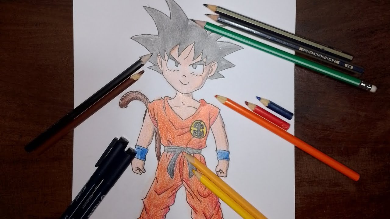 Dibujo del mejor artista marcial Son Goku 