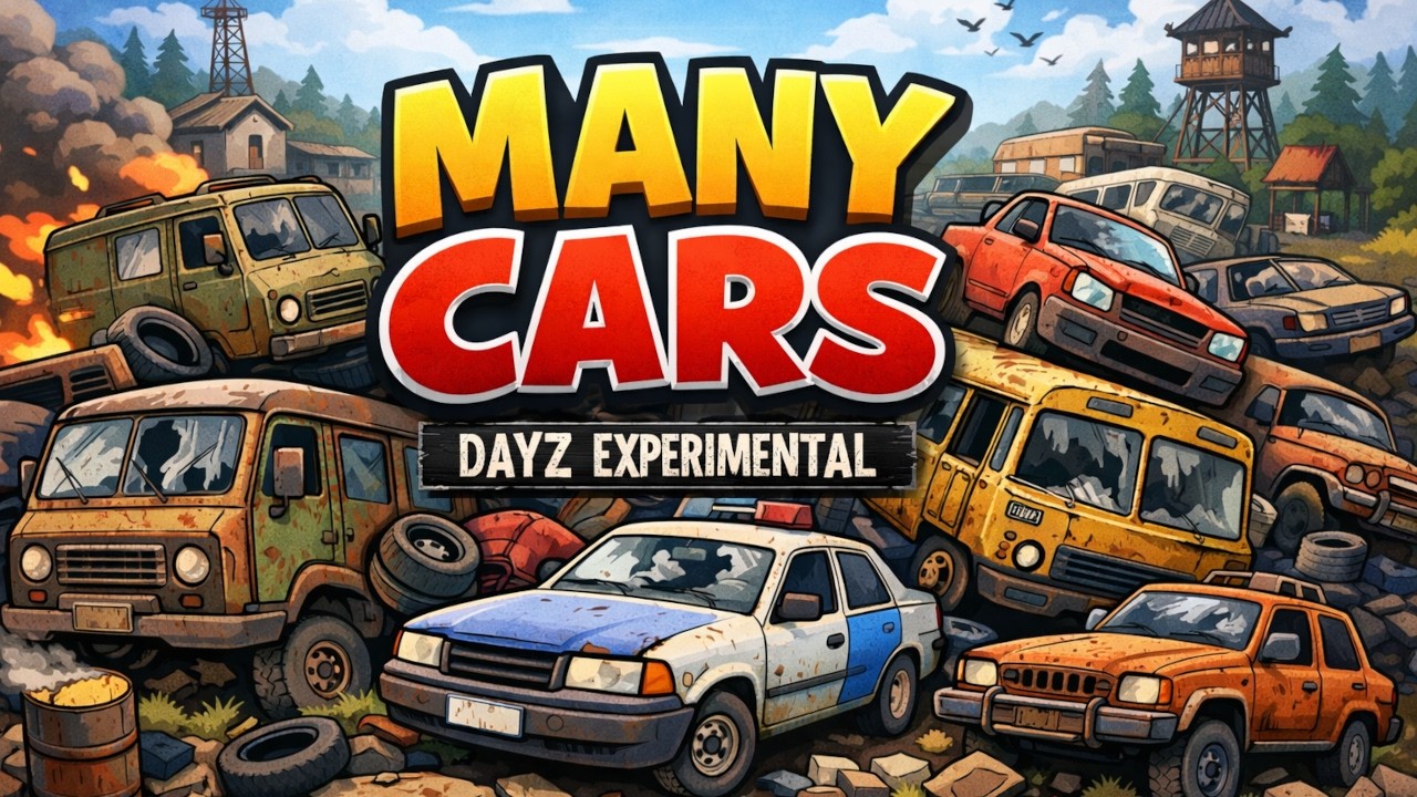 MANY CARS IN EXPERIMENTAL. DAY 2 - DAYZ LIVE