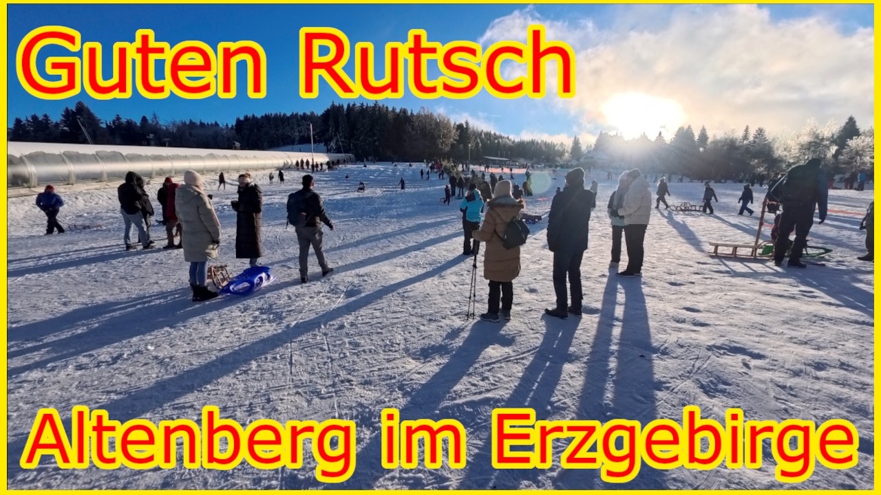 Rodeln in Altenberg | Drohnenflug bei Sturm | Winterlandschaft | Guten Rutsch für alle Camper