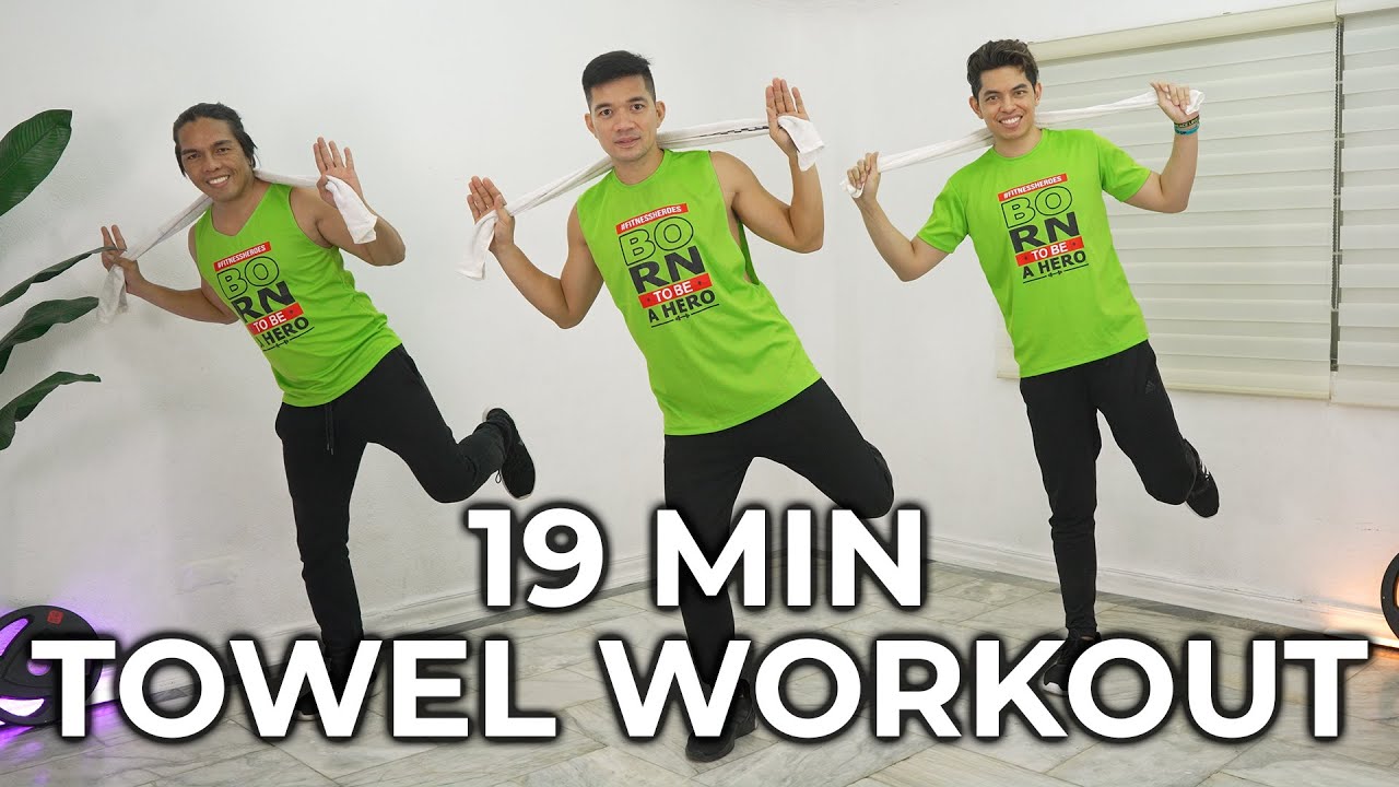 19 MIN STANDING TOWEL Workout | Fitness Heroes | FH#044