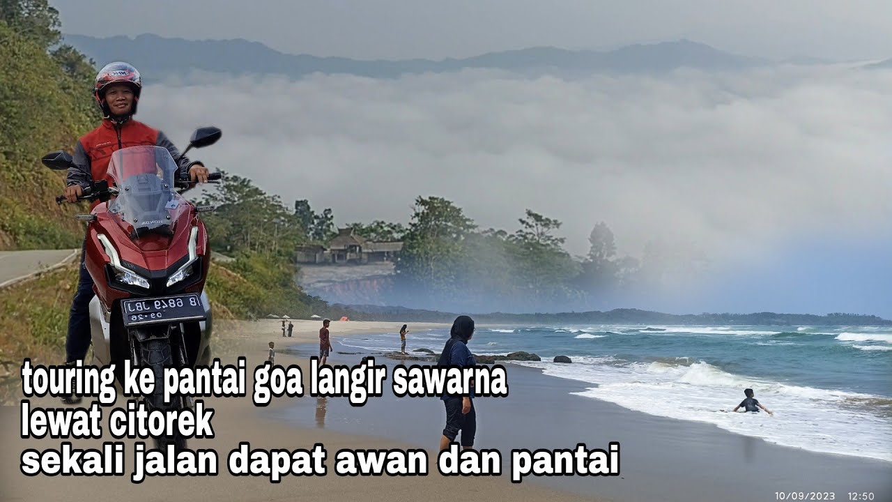 touring ke pantai goa langir lewat negeri di atas awan citorek | cek kondisi jalan terkini