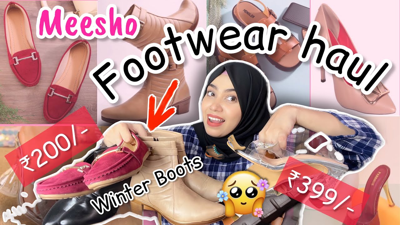 Huge Meesho footwear haul ‼️🥾👠🥿🩰starting ₹200/- only boots 👢, heels , flats