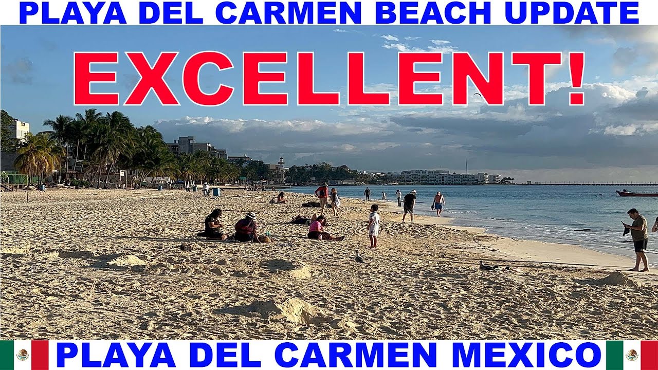 PLAYA  DEL CARMEN MEXICO BEACH AND SEAWEED UPDATE -  BEACHES LOOK EXCELLENT! NO SEAWEED!