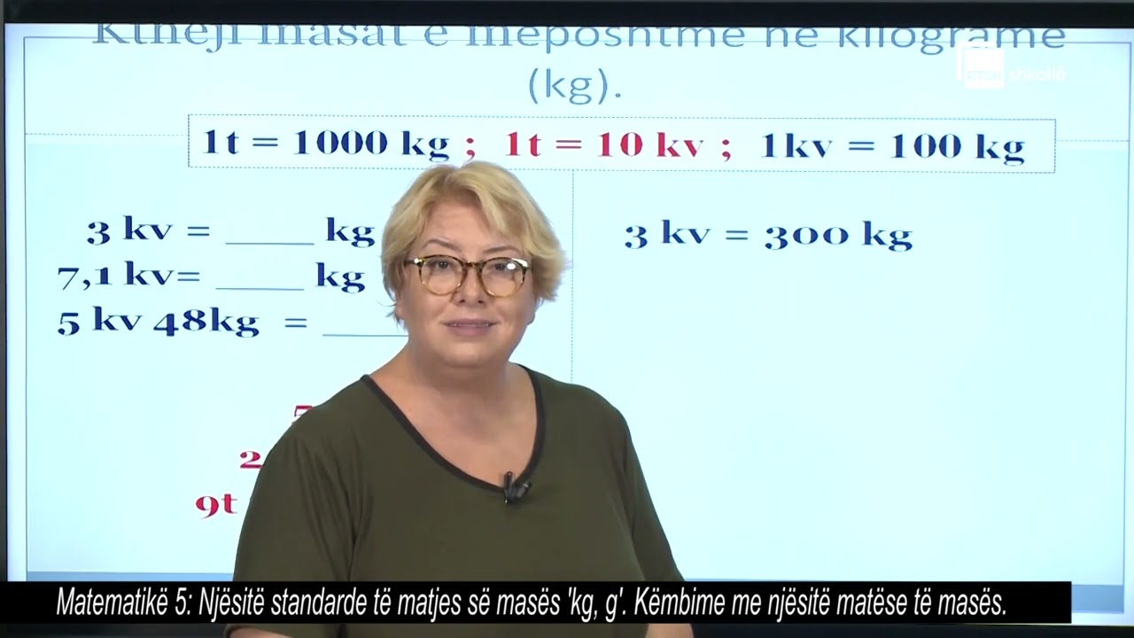 Njësitë standarde të matjes së masës kg, g | Matematikë 5