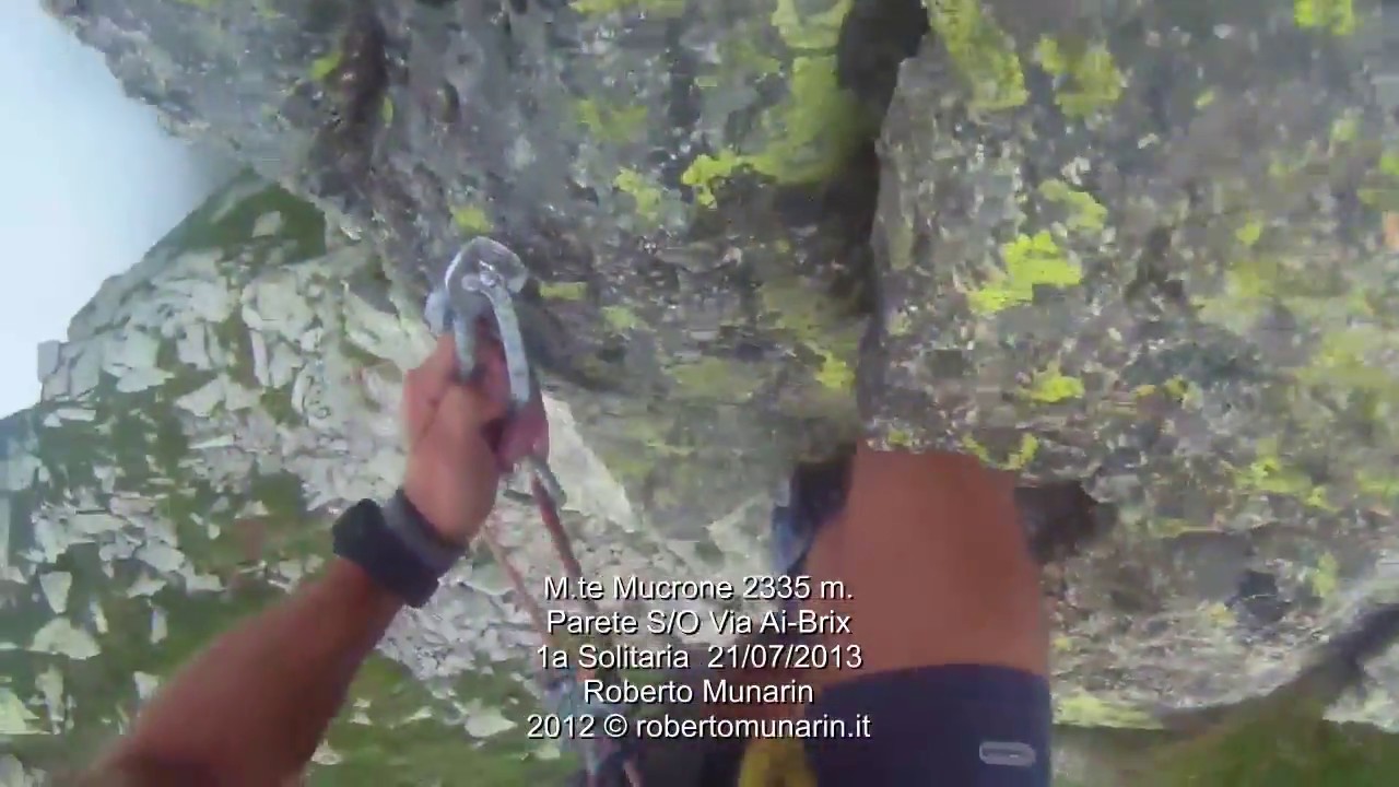 M.te Mucrone 2335 m. parete S/O via Ai-Brix 1° Solitaria 21/07/2013