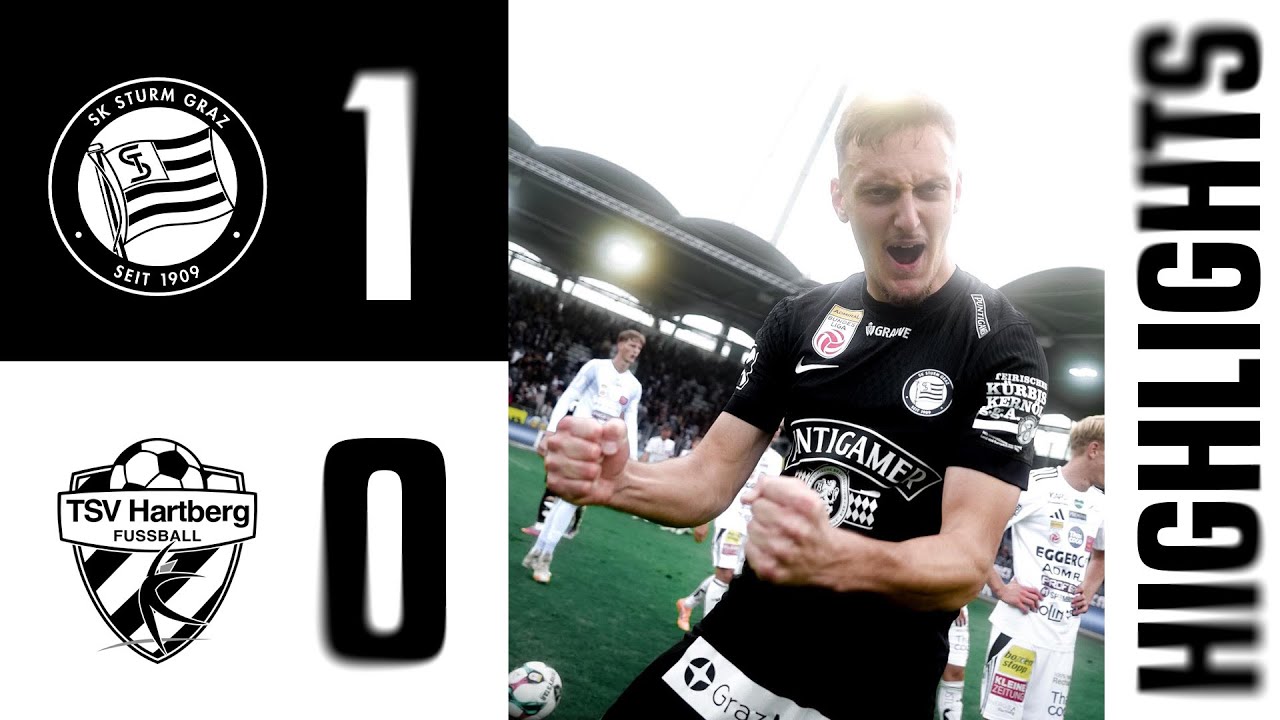 Last Minute Sieg gegen den TSV Hartberg | Highlights SK Sturm Graz | 08. Runde