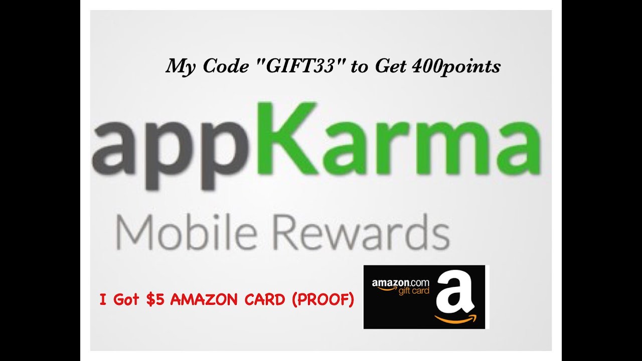 Appkarma - I GOT $5 AMAZON CARD (PROOF). Use my code 