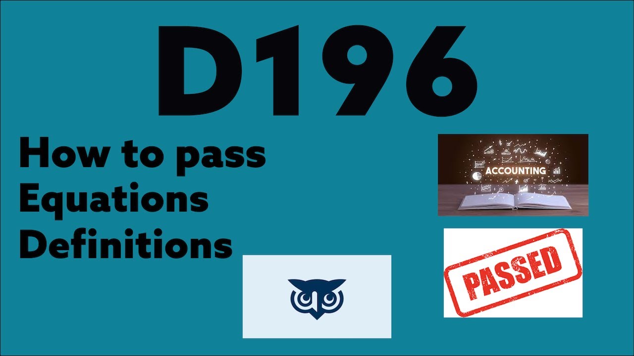 WGU | Принципы финансового и управленческого учета | D196