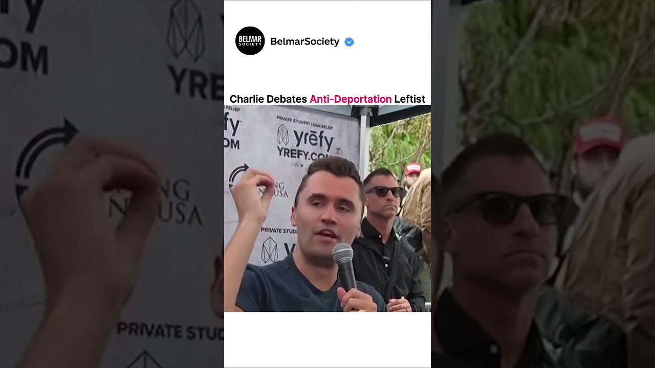 Charlie debates anti-deportation leftist...  #charliekirk #debate