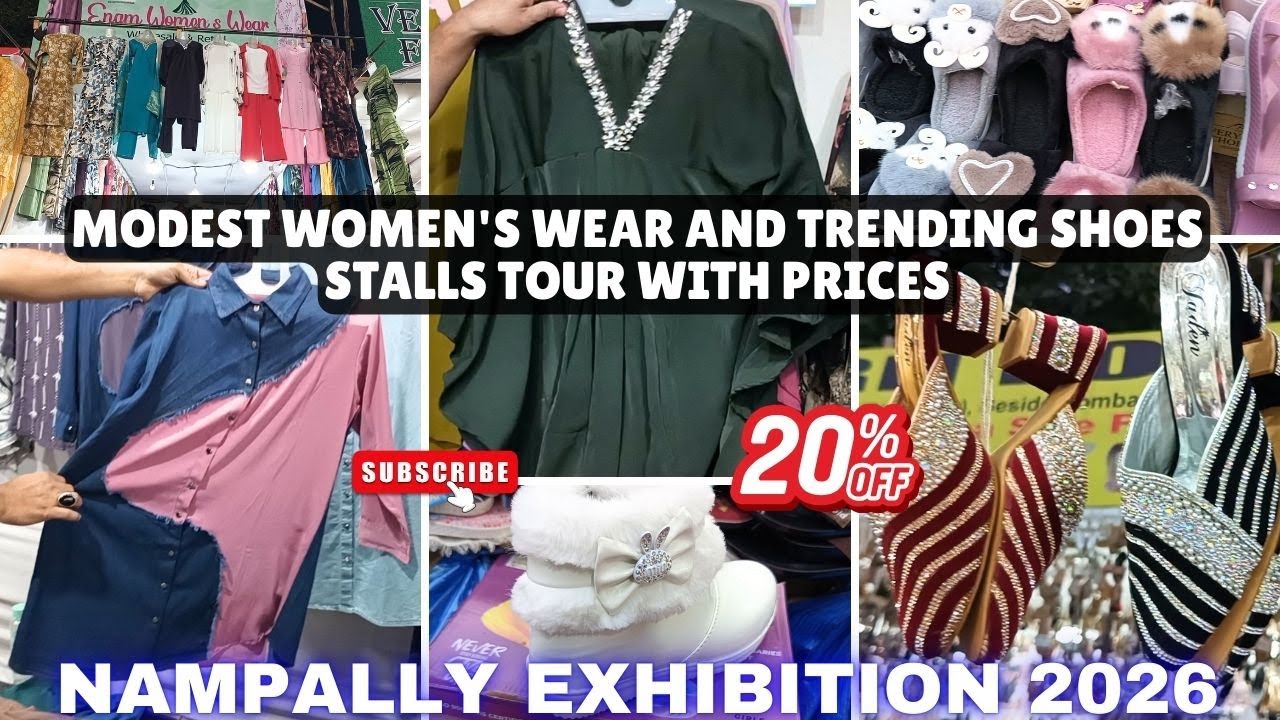 MODEST WOMEN’S WEAR & TRENDING SHOES WITH PRICES 😍 | Nampally Exhibition 2026 