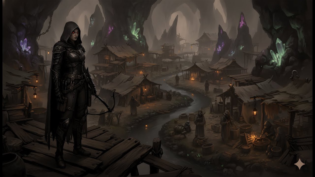 Hollow Night Below the Underdark | Ambient Drow Symphony