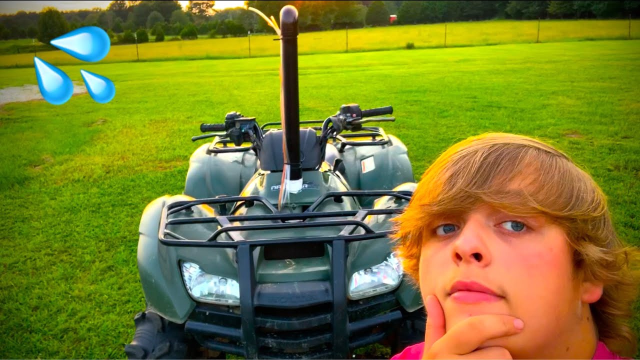 I SNORKELED my Honda 420!!! (Deep water riding)