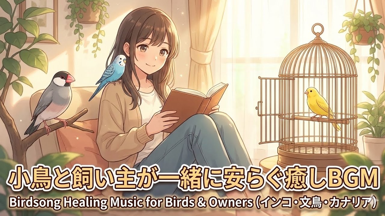 小鳥と飼い主が一緒に安らぐ癒しBGM｜Birdsong Healing Music for Birds & Owners（インコ・文鳥・カナリア・小動物）