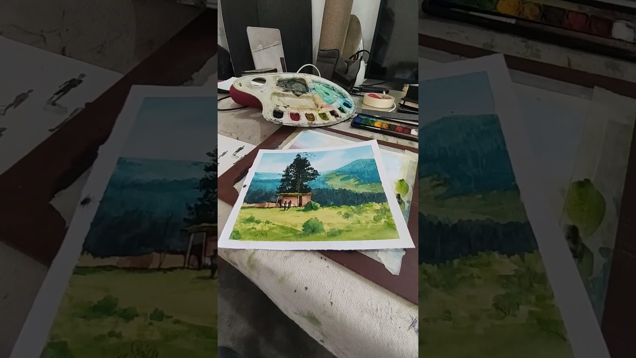 #WatercolorPainting #ArtTherapy #RelaxingArt  #PaintbrushStrokes #SoothingArt #ibnekamal