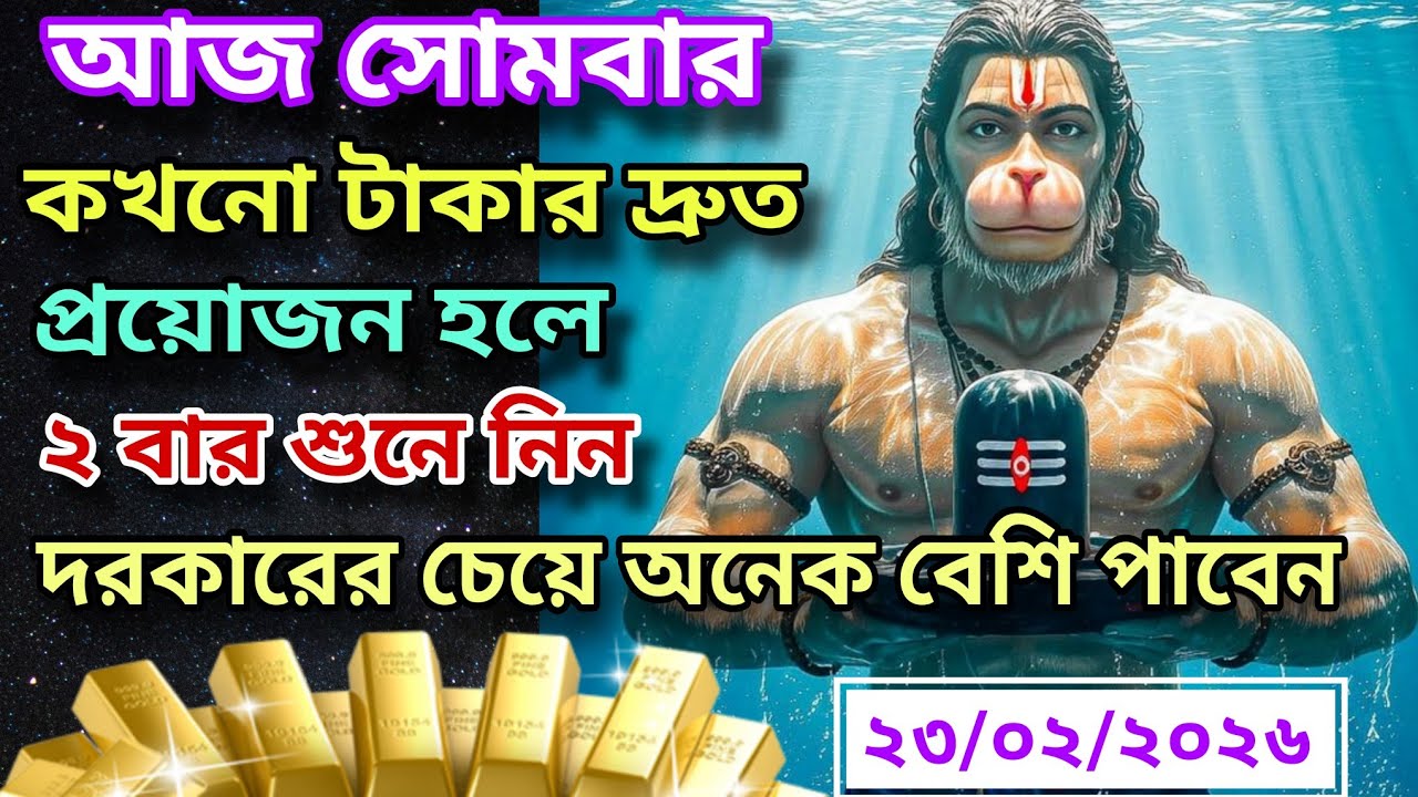 যদি খাতায় এক টাকাও💥 পরে না থাকে 🕉️2 মিনিট এই মন্ত্রটি শুনুন💰 টাকা সরাসরি 💸আপনার খাতায়.. #hanumanji
